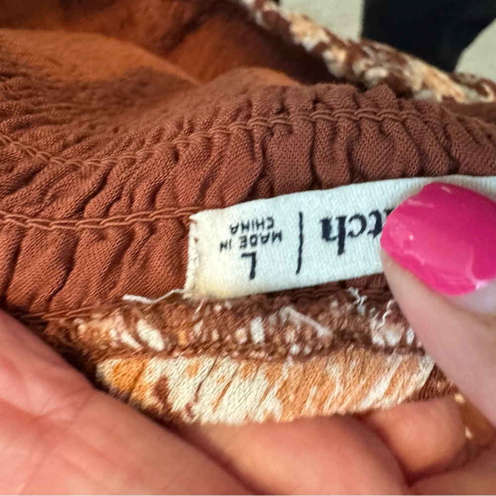 Abercrombie & Fitch Brown Floral Midi Dress - Picture 9 of 11